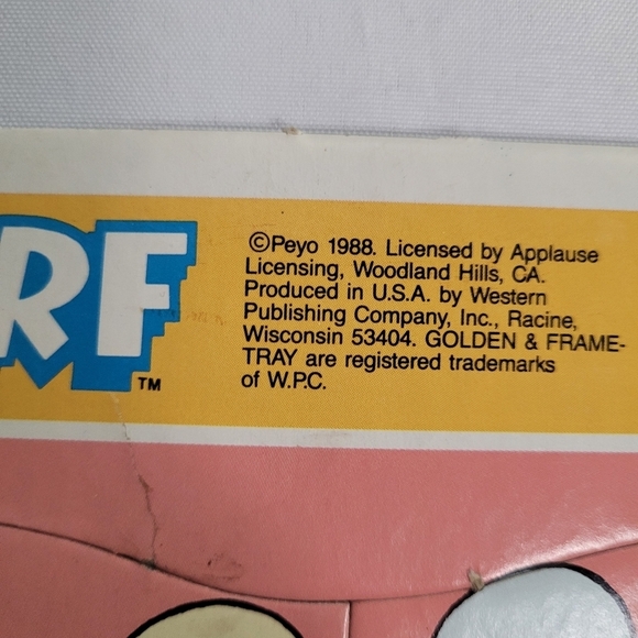 VTG Lot of 2 Child's  Tray Puzzles Smurfs Elmer Fudd - Picture 3 of 11